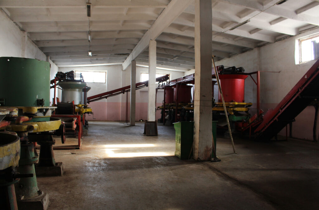 The main rolling room of Martvili's tea factory