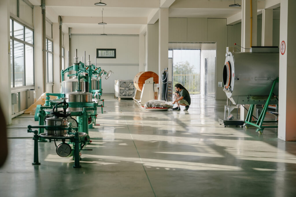 The interior of the Zemo factory